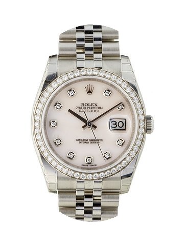 Rolex Datejust 36mm In Acciaio E Diamant...