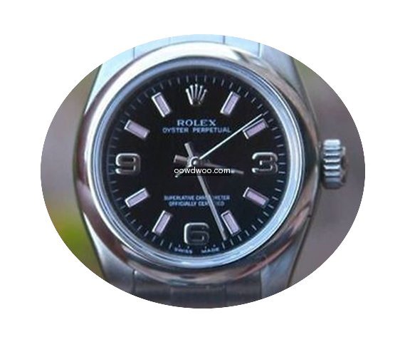 Rolex Ladies No Date Black Pink Bar Mn 1...