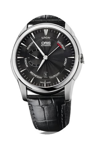 Oris Artelier Pointer Day Crocodile Leat...