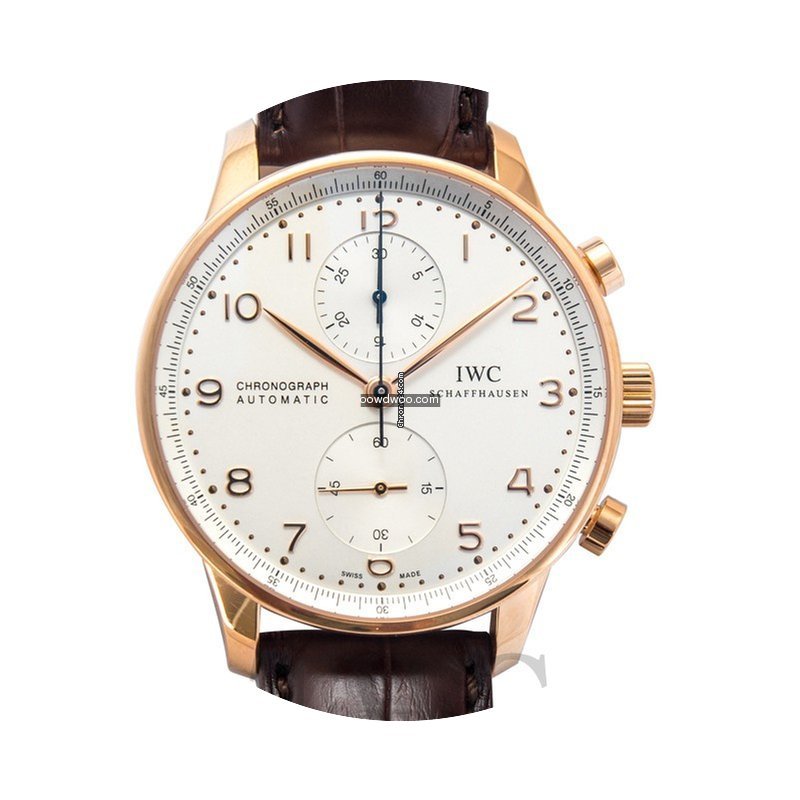 IWC Portugieser Chronograph Silver 18k r...