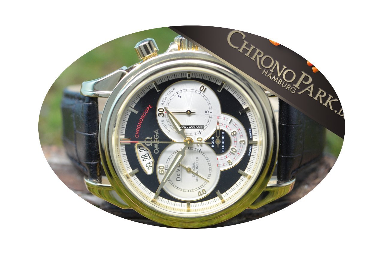 Omega 18kt De Ville Chronoscope Co-Axial...