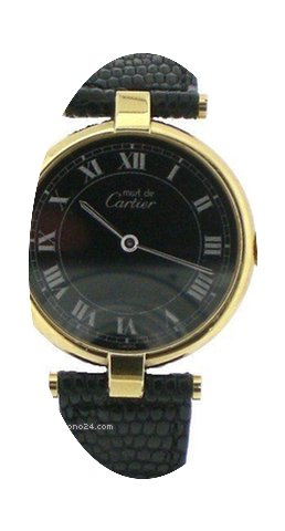 Cartier Must De Strap Watch Gold on Ster...