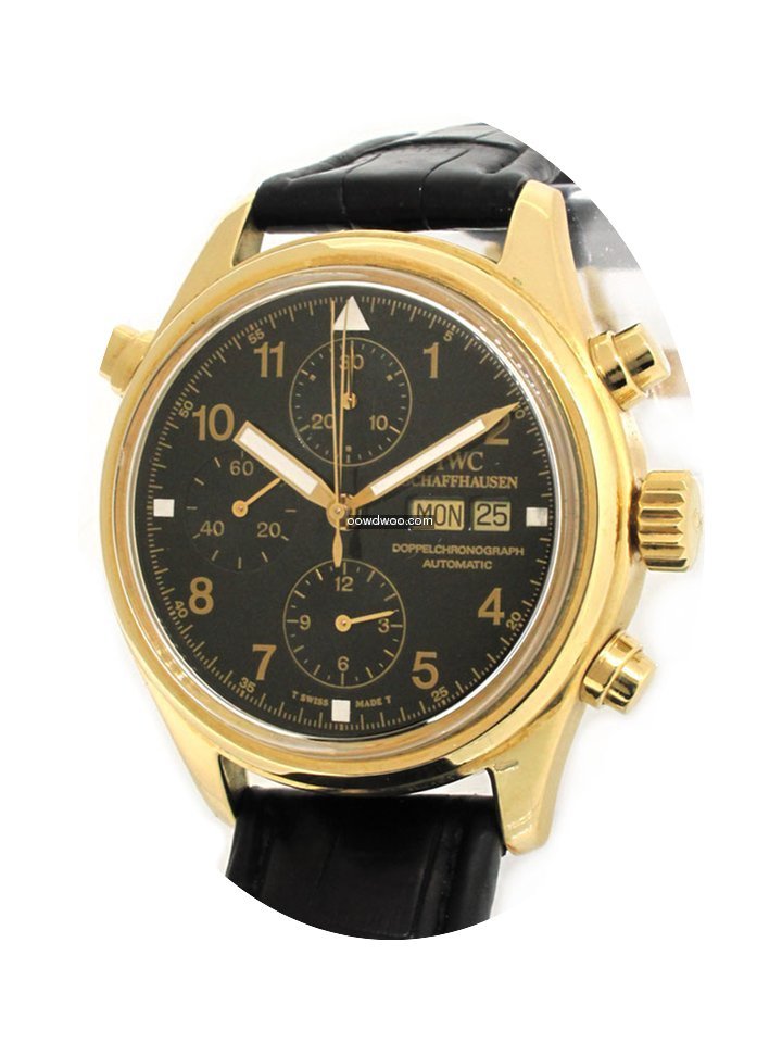 IWC IW3713 18K Gold Doppelchronograph Do...