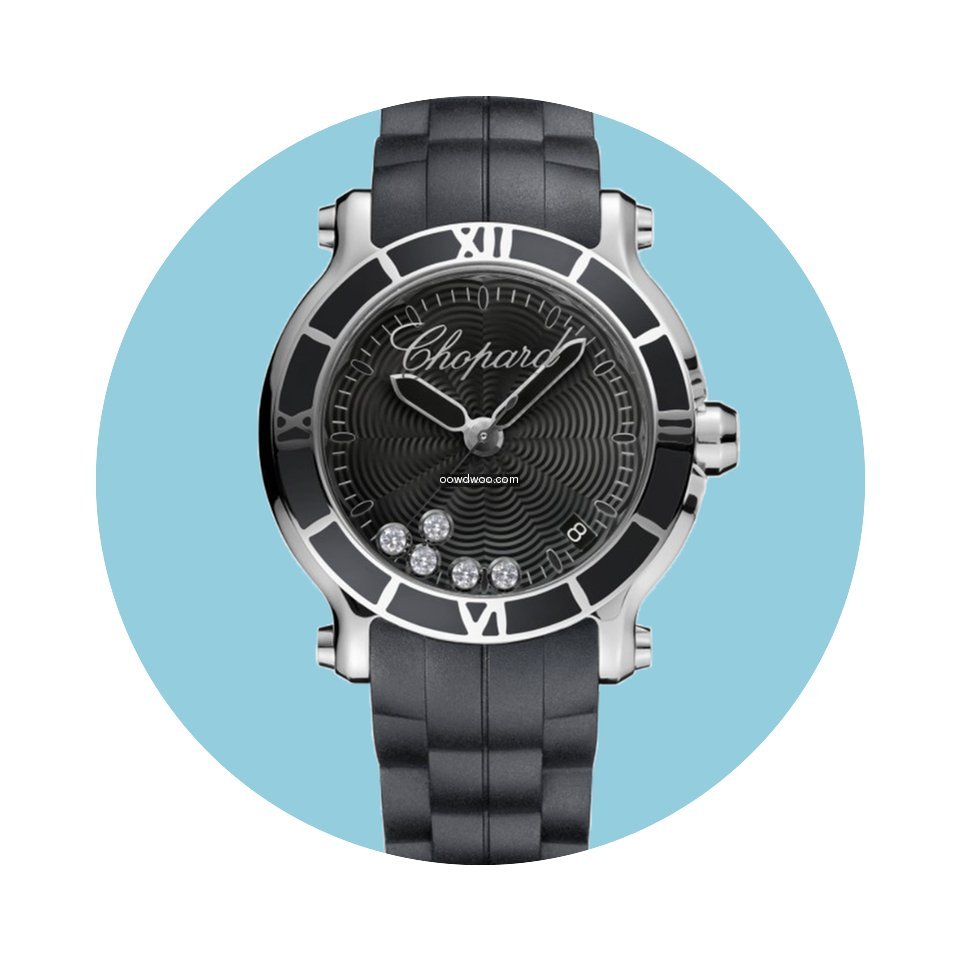 Chopard Happy Sport 36mm Stahl Kautschuk...
