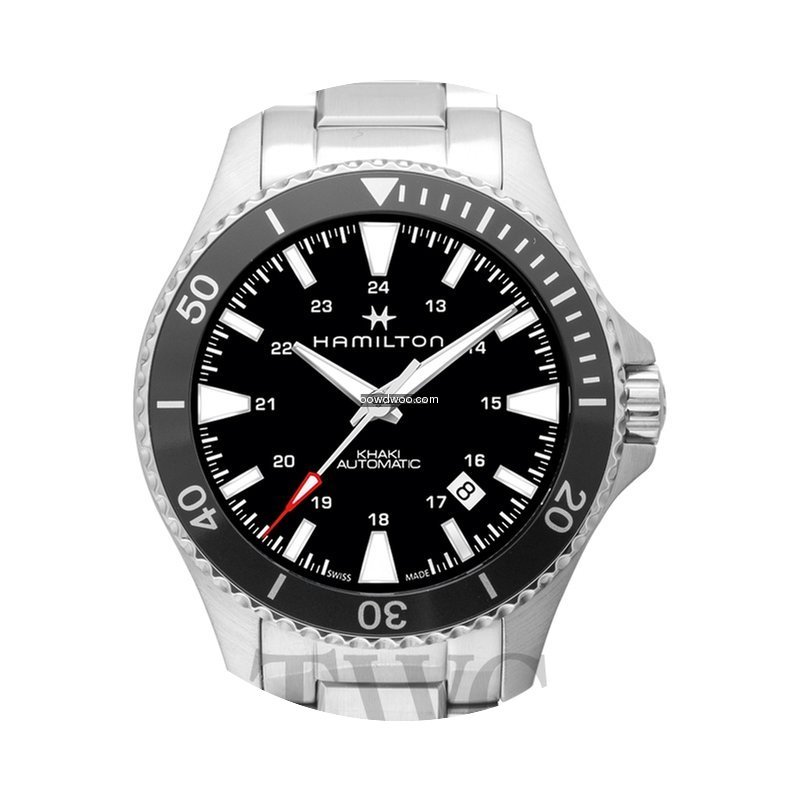 Hamilton Khaki Navy Scuba Auto Black Ste...