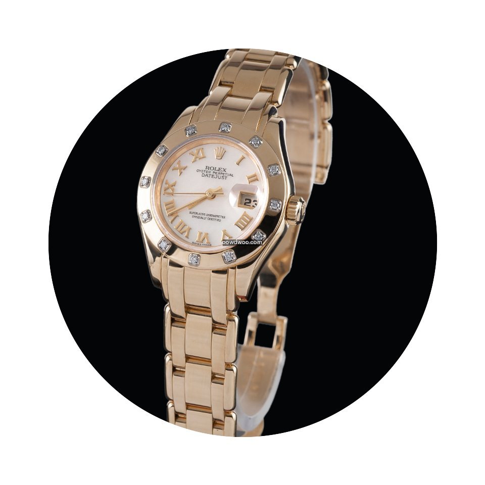Rolex Datejust Pearlmaster Lady Yellow G...