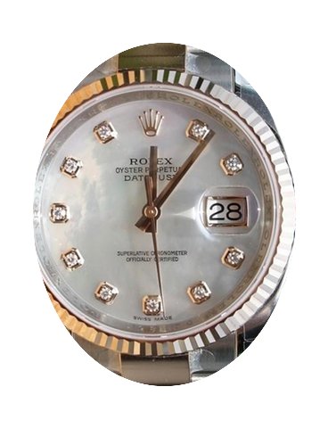 Rolex Datejust 36 116243-MOPDDO White Mo...