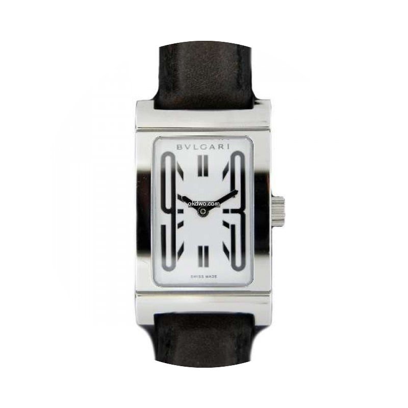 Bulgari Rettangolo Rt39sl In Acciaio E P...