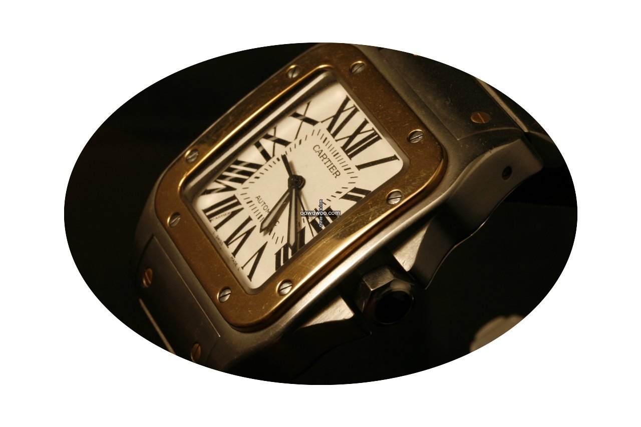 Cartier SANTOS 100 XL GOLD & STEEL BRACE...