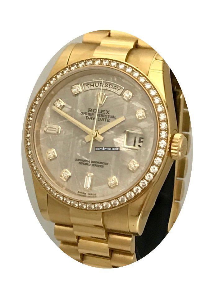 Rolex DayDate 36mm Yellow Gold Diamond B...