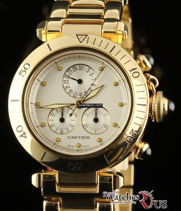Cartier New Pasha 1353/1 Quartz 35mm Yel...