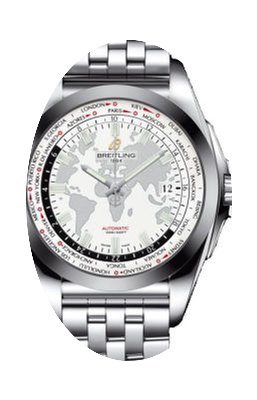 Breitling Galactic Unitime White Dial St...