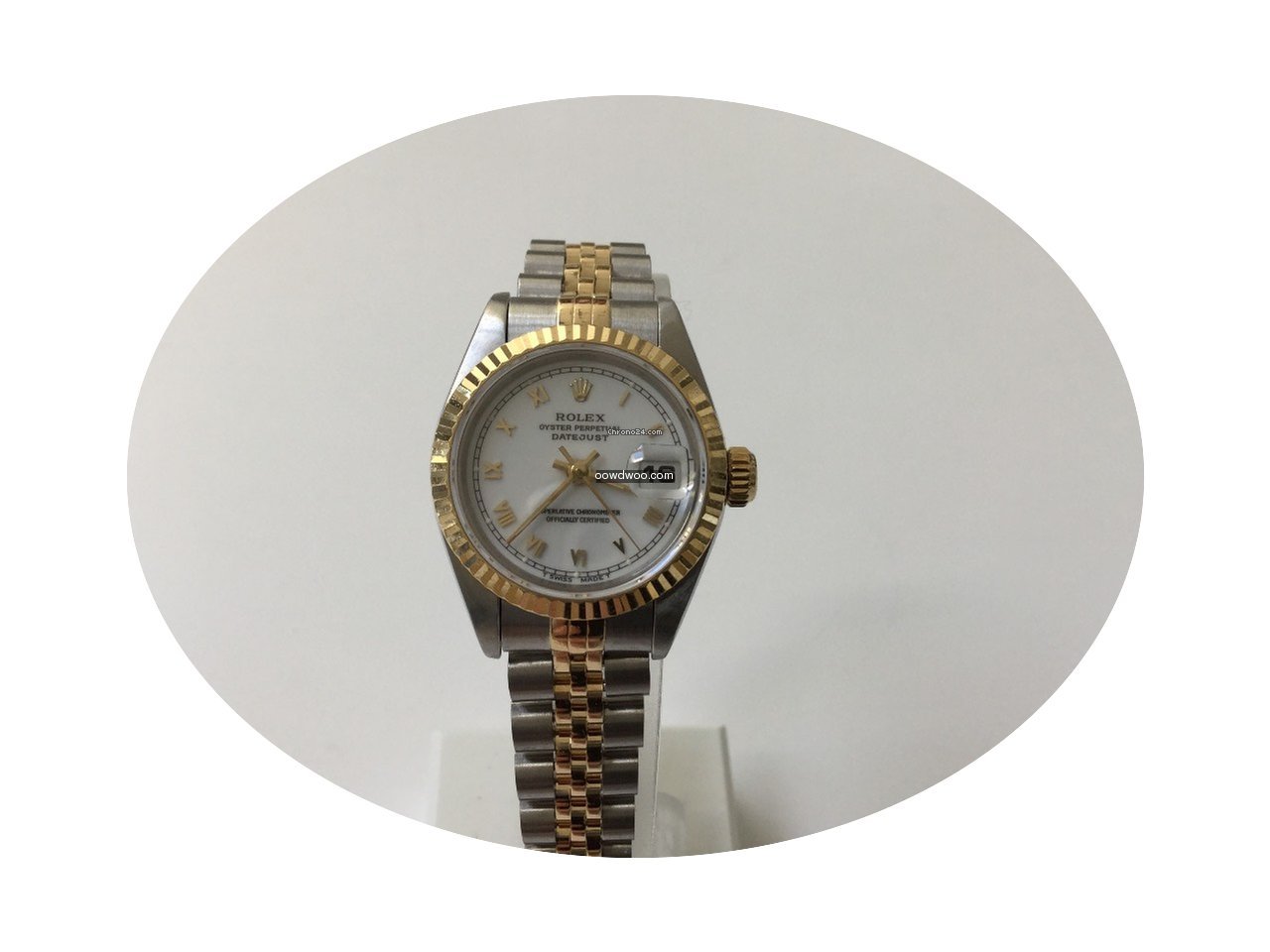 Rolex Lady-Datejust 26 mm white dial rom...
