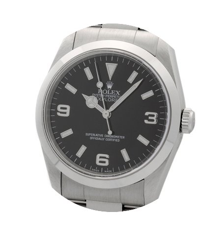 Rolex Explorer I Stainless Steel Black D...