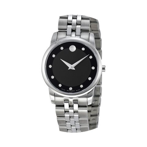 Movado Museum Quartz Black Dial Silver S...