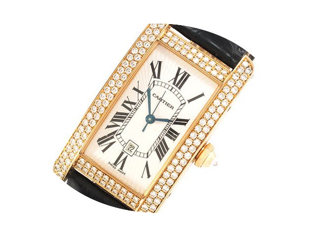 Cartier Tank Américaine 18K Roségold -...