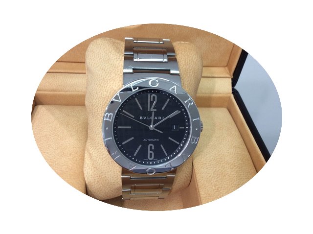 Bulgari Ref. Bb42ss Auto 42mm S/steel Bl...