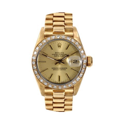 Rolex Ladies 18k Gold President - Champa...