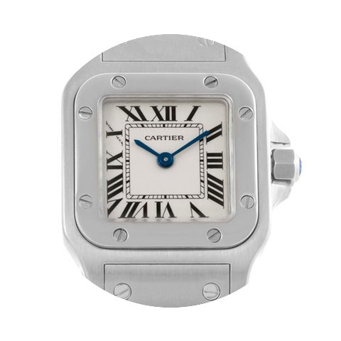 Cartier Santos Galbee Ladies Steel Quart...