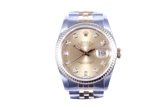 Rolex Mens 18k/SS Datejust w/ Champagne ...