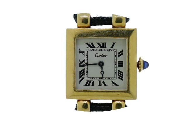 Cartier Vintage Ladies Tank Obus W/ Euro...
