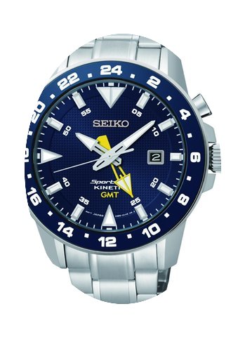 Seiko Kinetic GMT Farbe Blau...