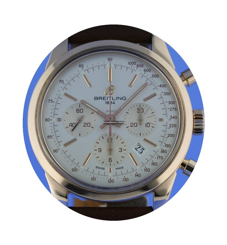 Breitling Rose Gold Transocean 43mm Chro...