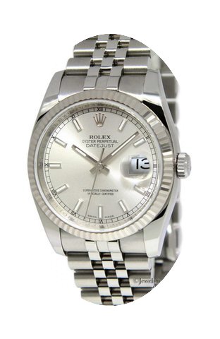 Rolex Datejust Stainless Steel 18k White...