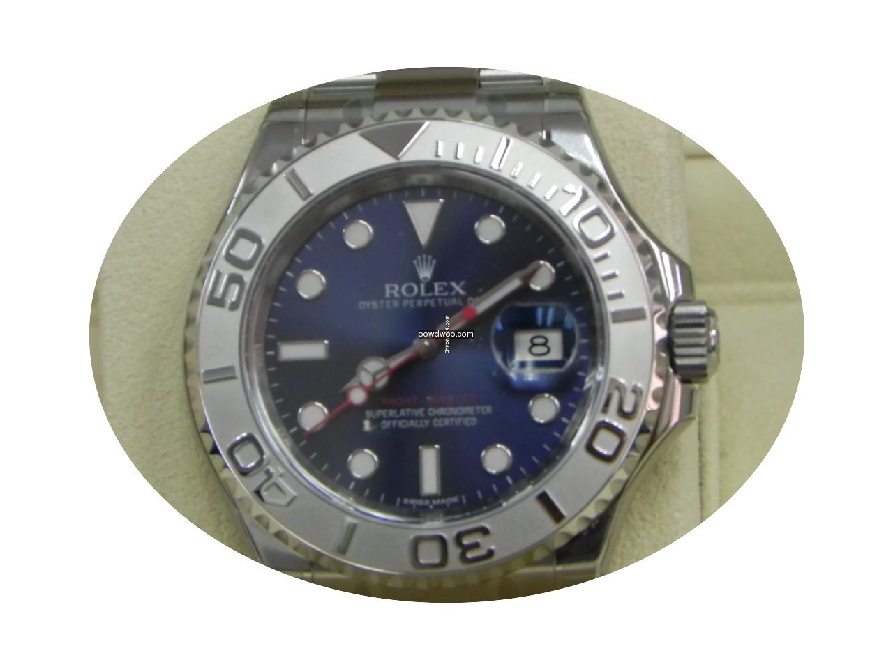 Rolex Yachtmaster Steel and Platinum Bez...