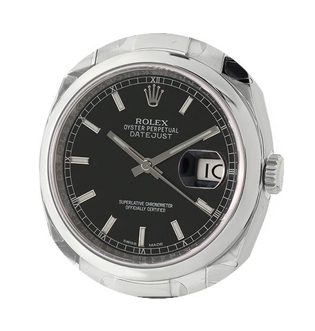 Rolex Datejust Steel 36mm Domed Bezel Bl...