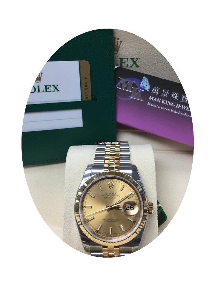 Rolex 116233 Datejust 36 Champagne Index...