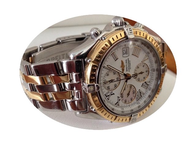 Breitling Crosswind Gold Steel White Rom...