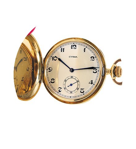 Cyma Pocket Watch 18K Gold...