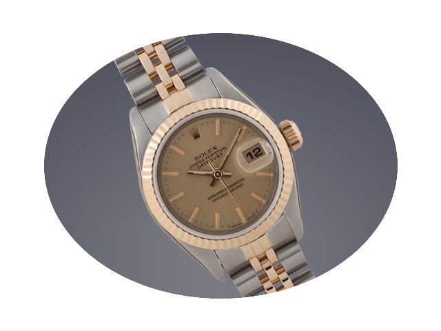 Rolex Ladies Datejust steel & gold O...