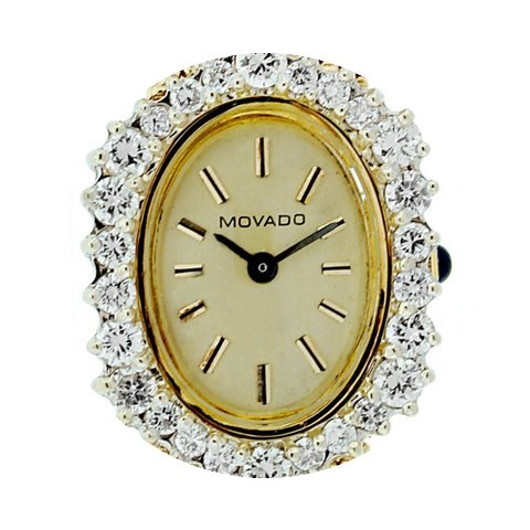 Movado Gold Diamond Bezel Ladies Watch...