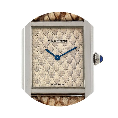 Cartier Tank Solo Python Small Steel Wat...