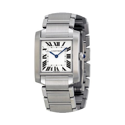 Cartier Tank Francaise Silver Dial Stain...