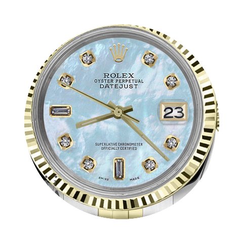 Rolex Men`s Rolex 36mm Datejust2tone Whi...