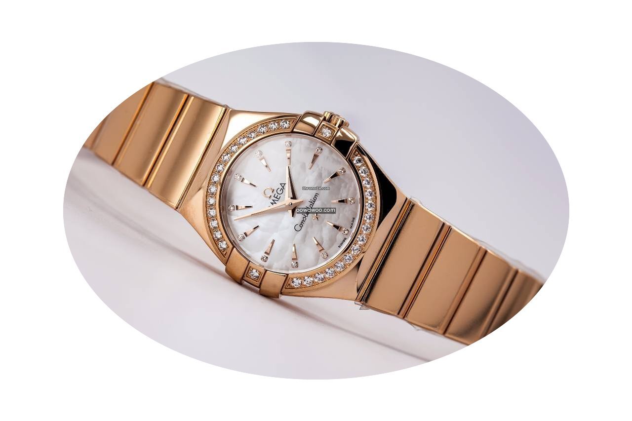 Omega Constellation Ladies 18kt Rose Gol...