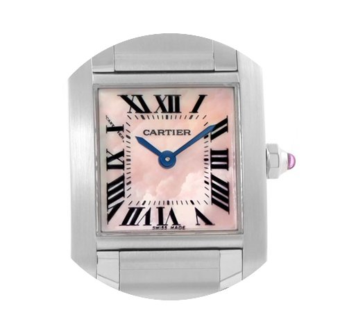 Cartier Tank Francaise Mop Dial Pink Sap...