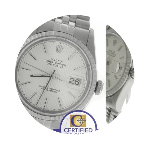 Rolex DateJust 36mm 16220 K Stainless Si...