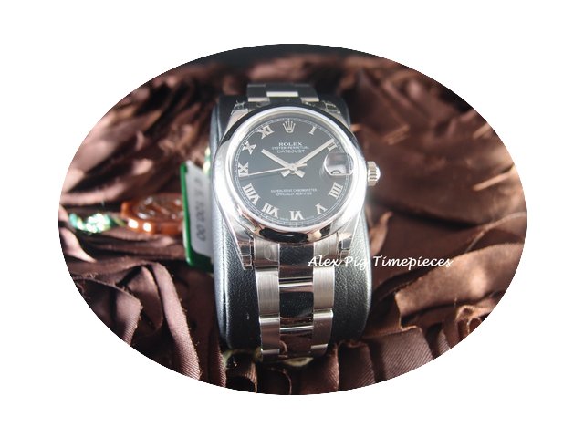 Rolex Datejust 178240 SS Boy Size Black ...
