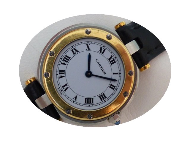 Cartier Santos Ronde Quarz - Stahl-Gold...