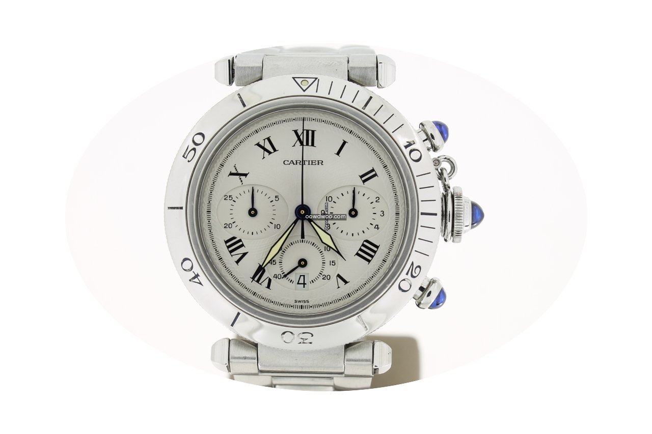 Cartier Pasha Chronograph FULLSTEEL Whit...
