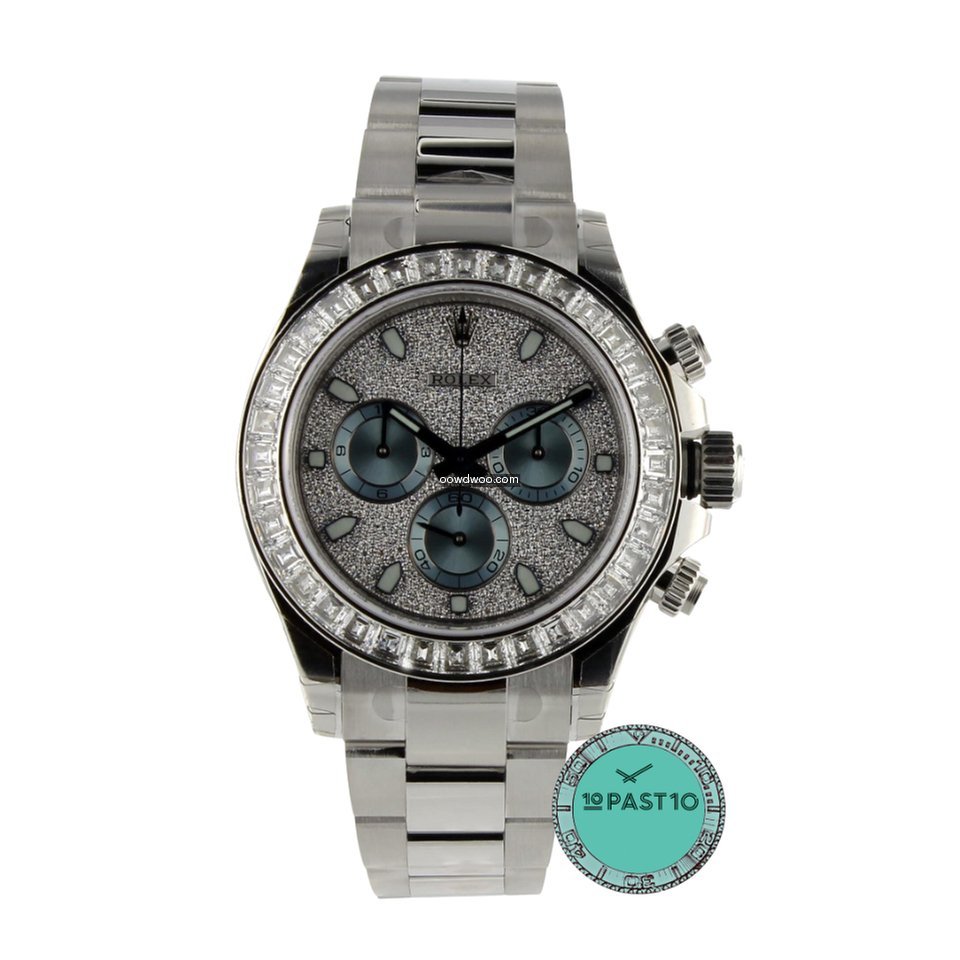 Rolex Daytona Platinum 116576TBR Pavé-d...
