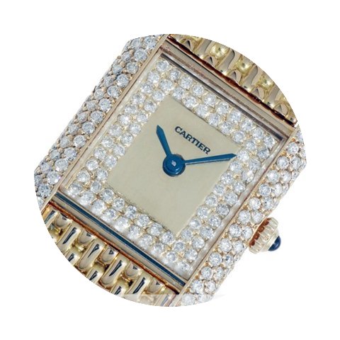 Cartier Tank Gelbgold Quarz...