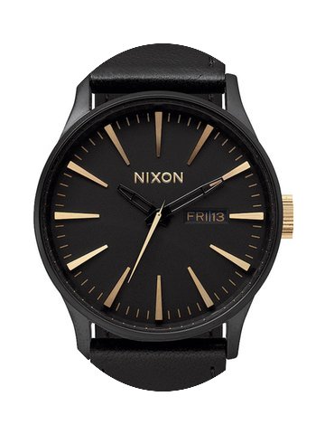 Nixon A105-1041 Sentry Leather Matte Bla...
