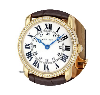Cartier Ronde Louis 18K Solid Gold Diamo...