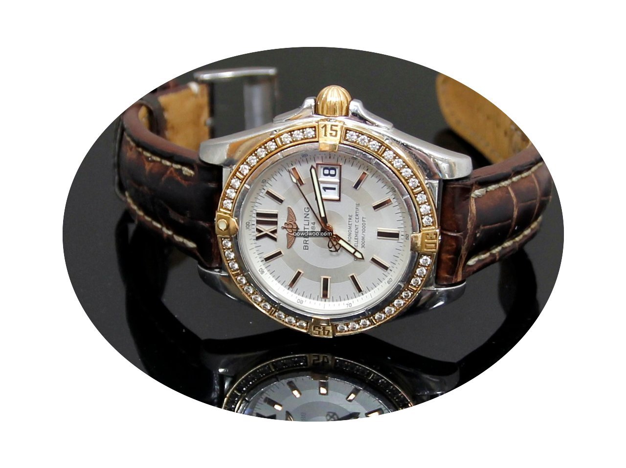 Breitling Cockpit Steal and Gold Diamond...
