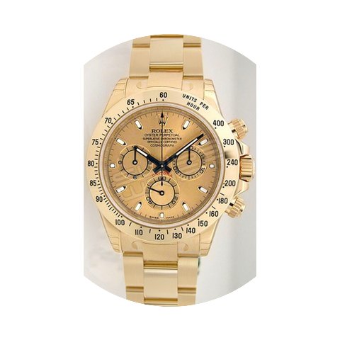 Rolex Daytona 116528 18K Yellow Gold Wit...